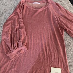 Chris & Carol Dusty Rose Long Sleeve Top